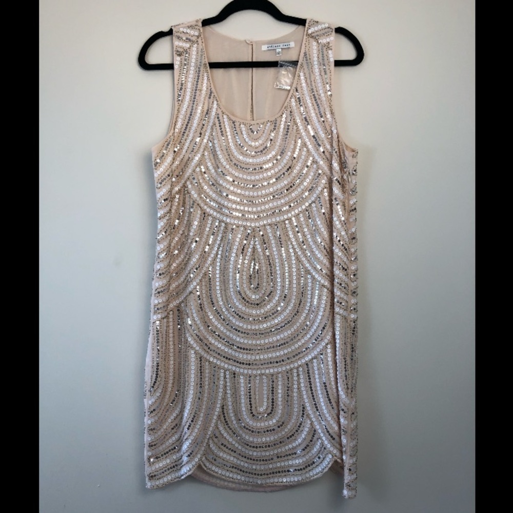Endless Rose Sequin Peach Cocktail Dress NWOT